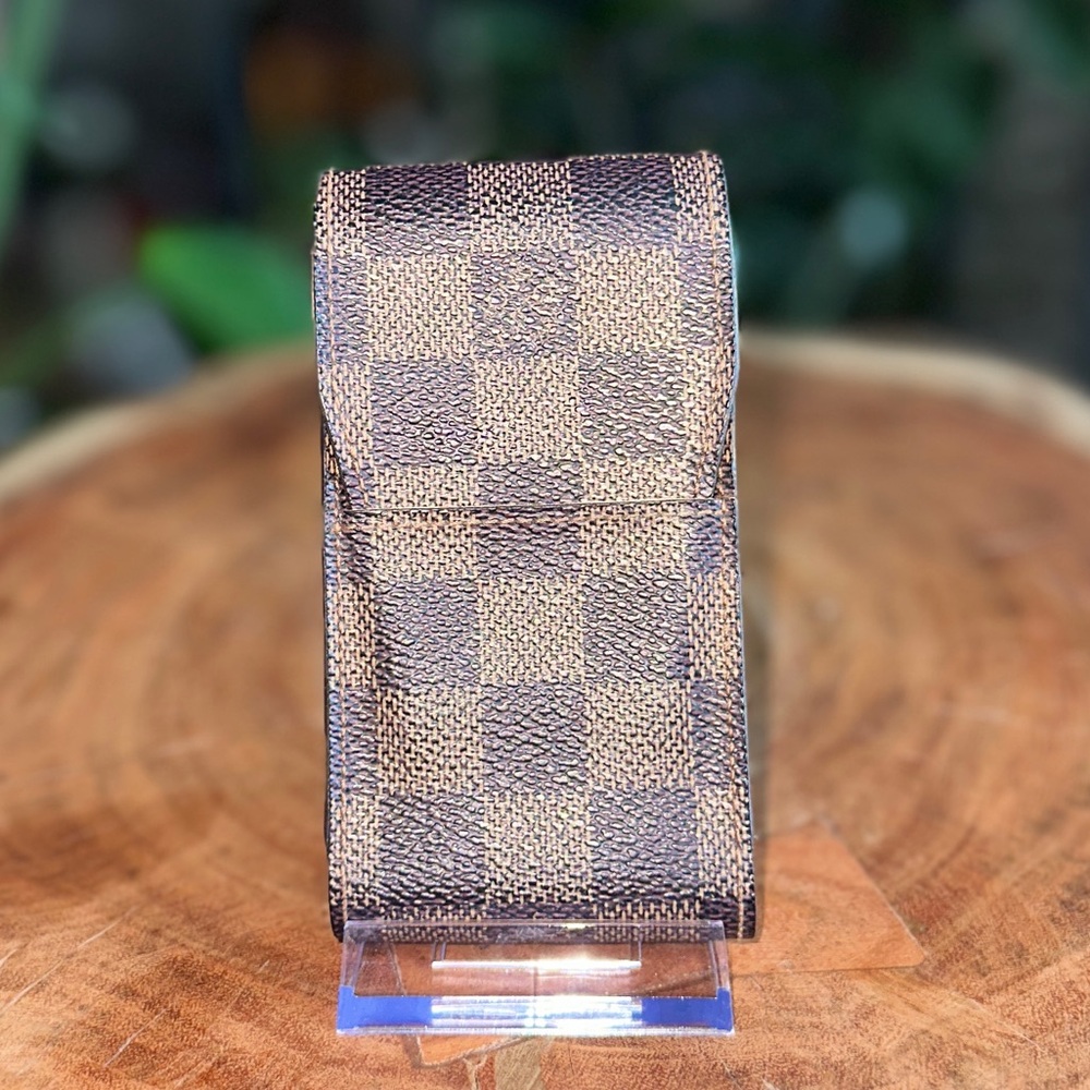 Authentic Louis Vuitton Cigarette Case Holder Damier Ebene Etui Card Holder